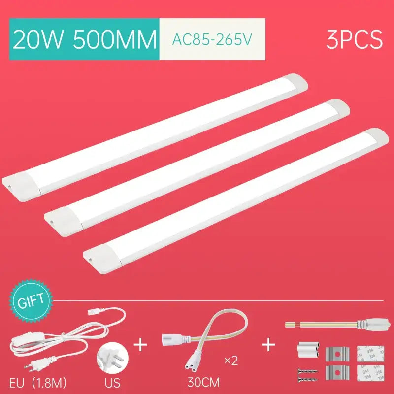 Modern white led tube fixture living room strip light