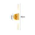 Modern gold led tube wall light bedroom sconce with frosted glass