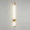 Modern black & gold led tube wall lights bedroom sconce