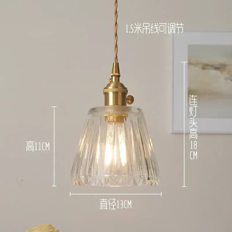 Decorbites led walnut and glass pendant light for dining room