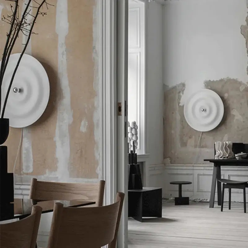 Decorbites led white sconce ripple design living room wall light