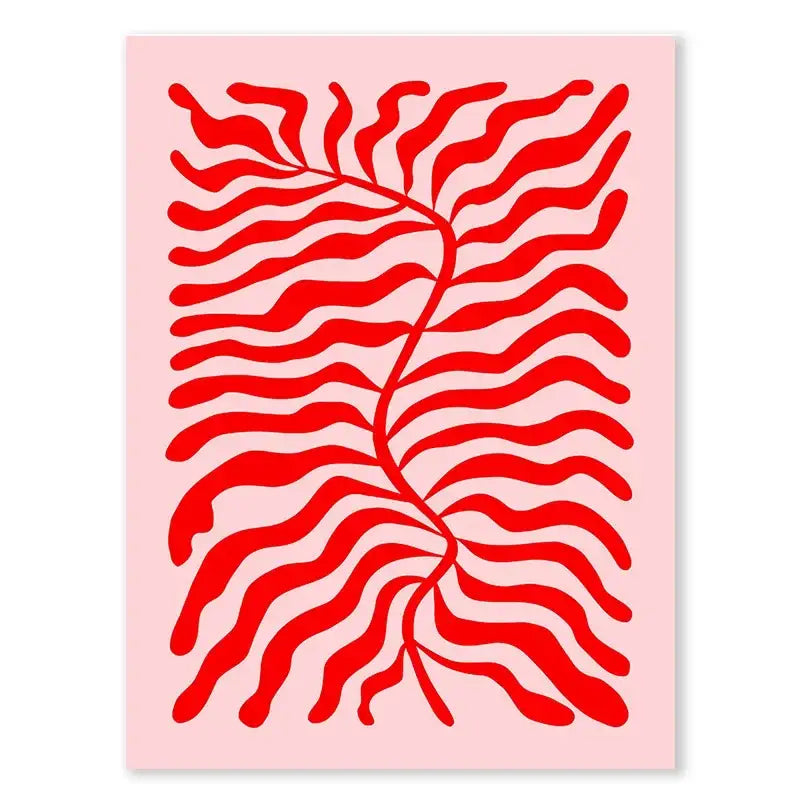 Abstract yellow and red circle wall art – living room canvas