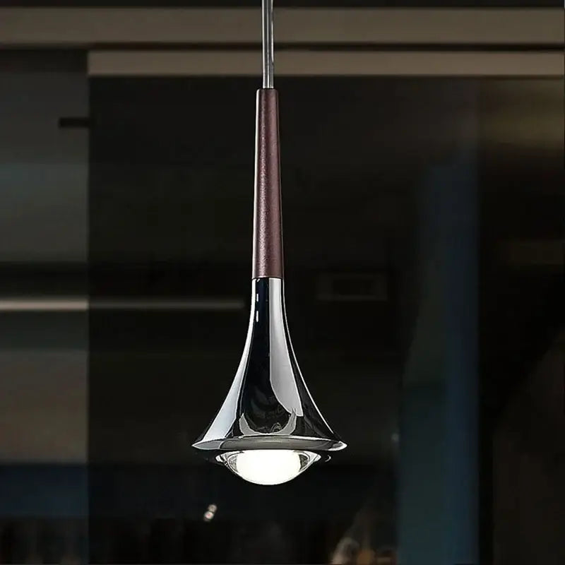 Decorbites light luxury meteor chrome & wood chandelier living room