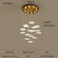 Modern gold lotus leaf pendant light dining room chandelier
