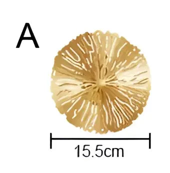 Decorbites lotus leaf golden copper wall lamp bedroom art light