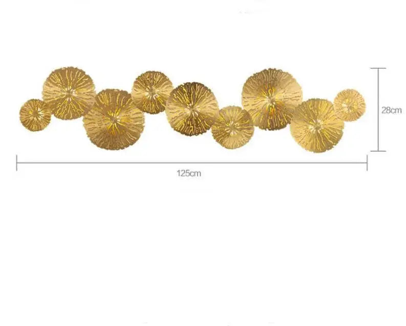 Decorbites lotus leaf golden copper wall lamp bedroom art light