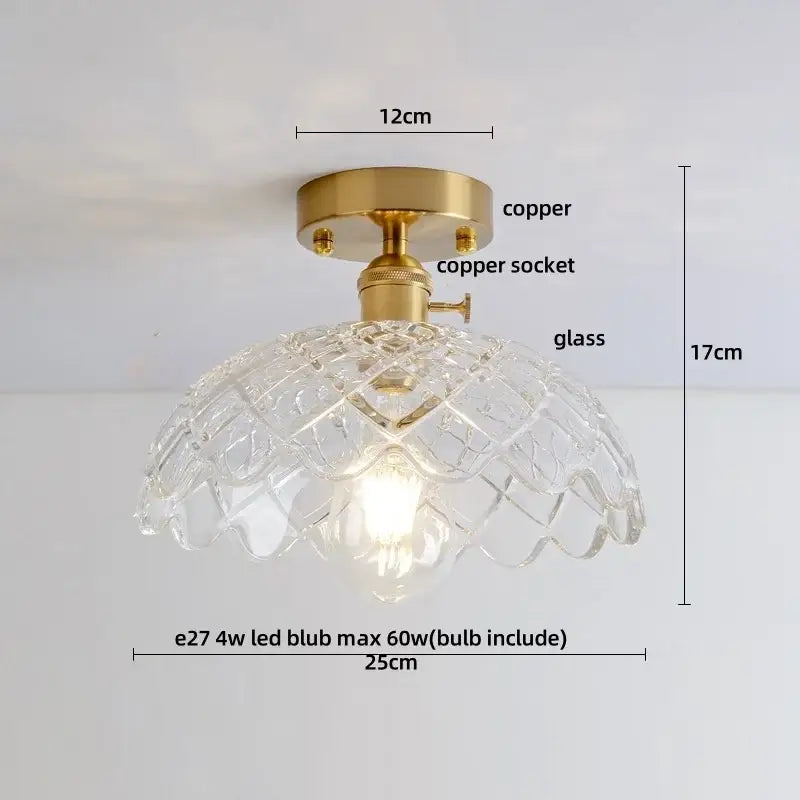 Nordic pink & purple lotus leaf led ceiling lamp for bedroom