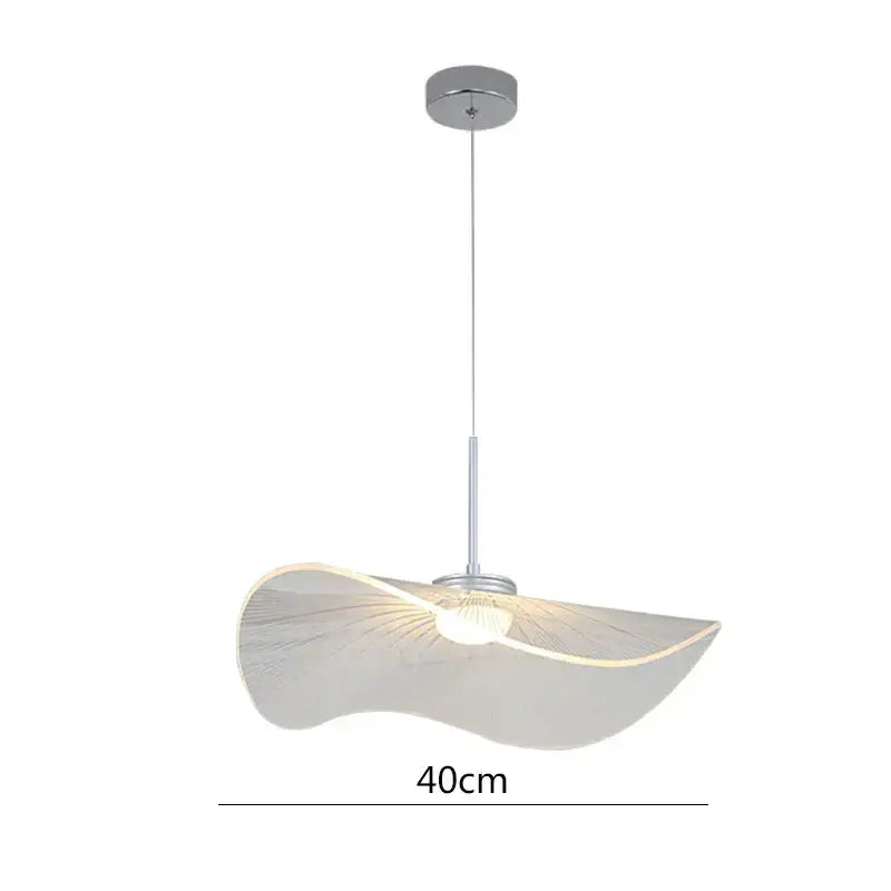 Modern minimalist white lotus leaf led chandelier living room pendant light
