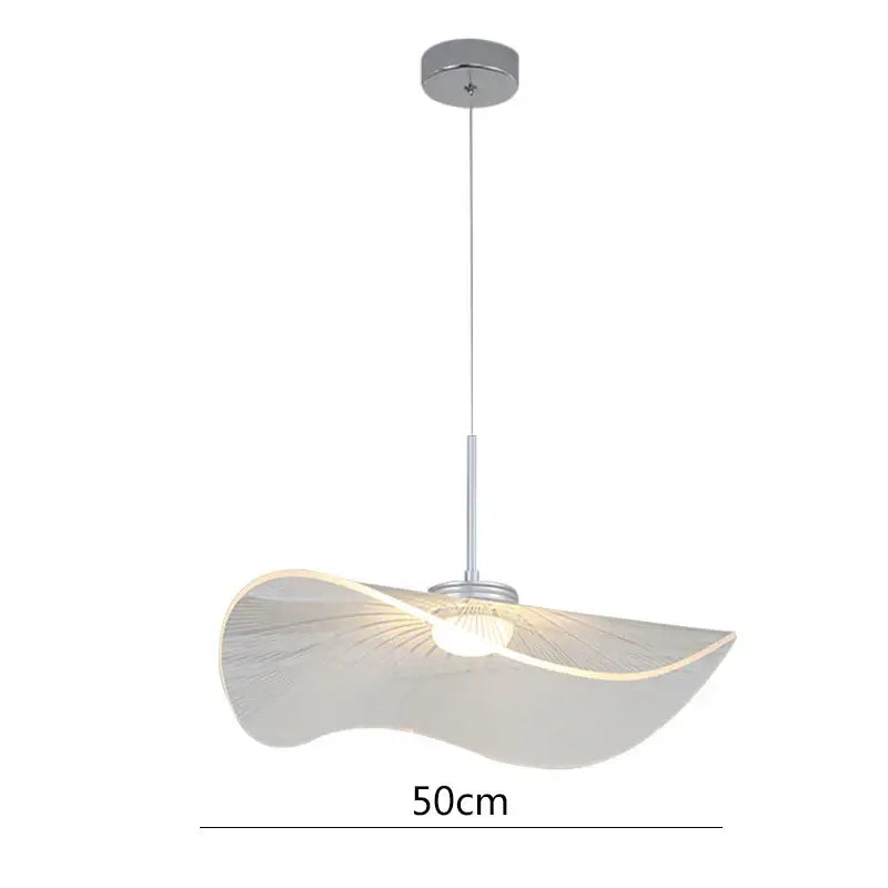 Modern minimalist white lotus leaf led chandelier living room pendant light