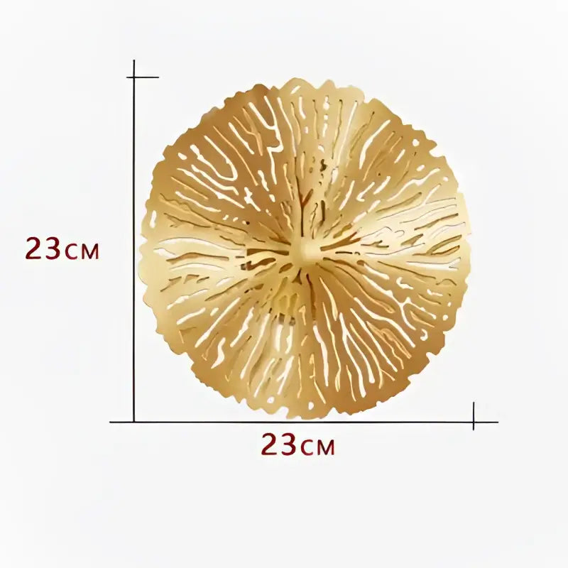 Gold lotus leaf wall lights living room glass sconce