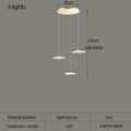 White and gold decorbites lotus leaf nordic chandelier dining room