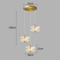 Modern gold lotus leaf pendant light for dining room