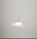 Modern white and rose gold lotus leaf pendant light bedroom