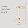 Modern gold lotus leaf pendant lights – staircase chandelier