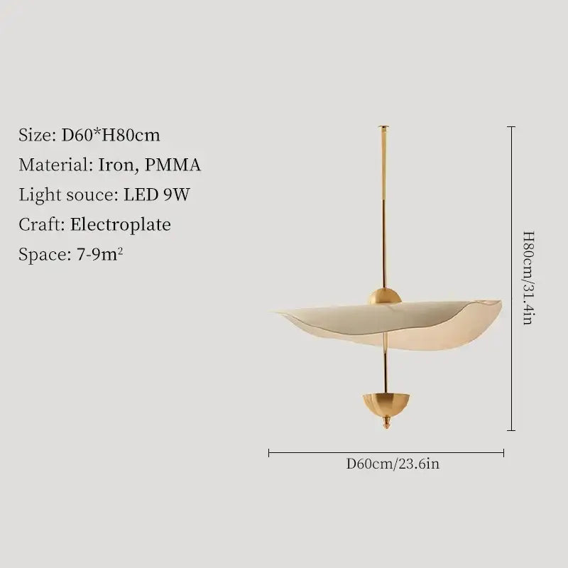 Modern gold lotus leaf pendant lights – staircase chandelier