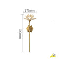 Chinese style gold lotus led crystal wall lamp for bedroom