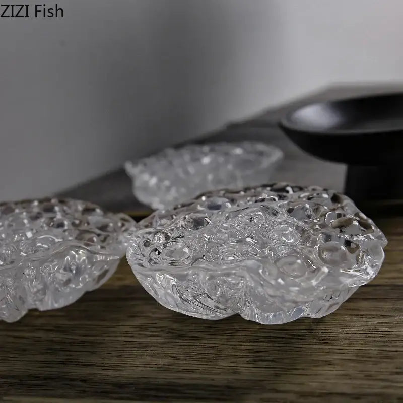 Modern clear glass lotus seedpod resin sculpture living room decor