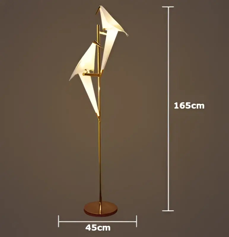 Origami white gold love bird chandelier dining room light