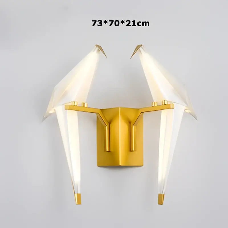 Origami white gold love bird chandelier dining room light
