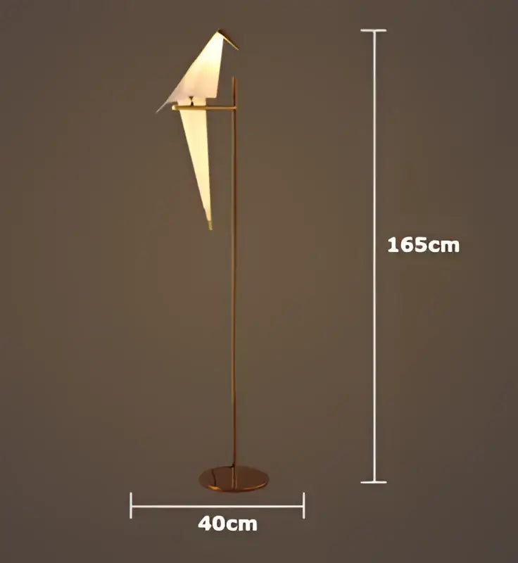 Modern gold origami crane led wall sconce bedroom light