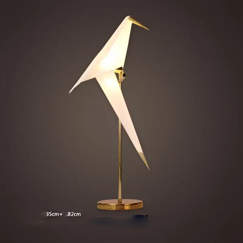 Modern gold origami crane led wall sconce bedroom light