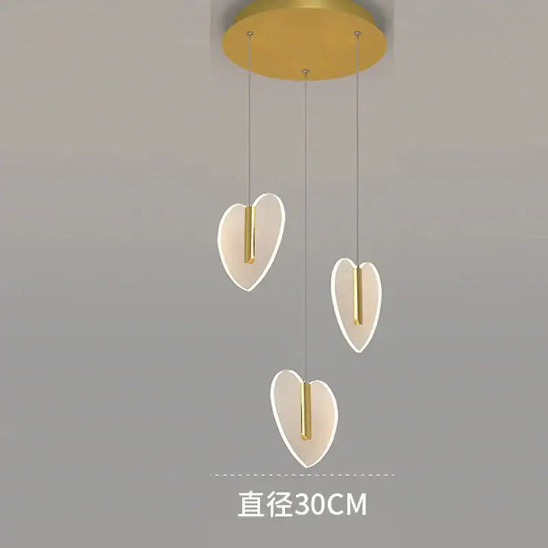 Modern white heart decorbites love chandelier for living room