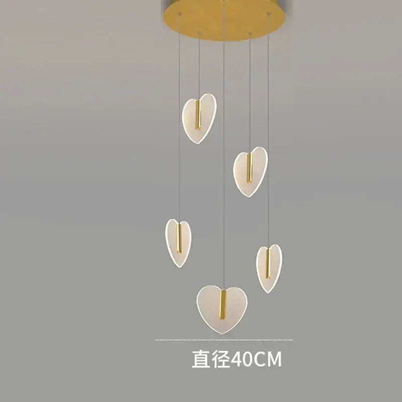 Modern white heart decorbites love chandelier for living room