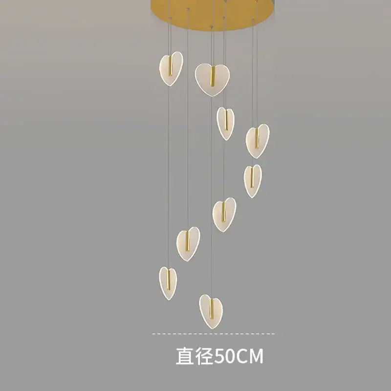 Modern white heart decorbites love chandelier for living room