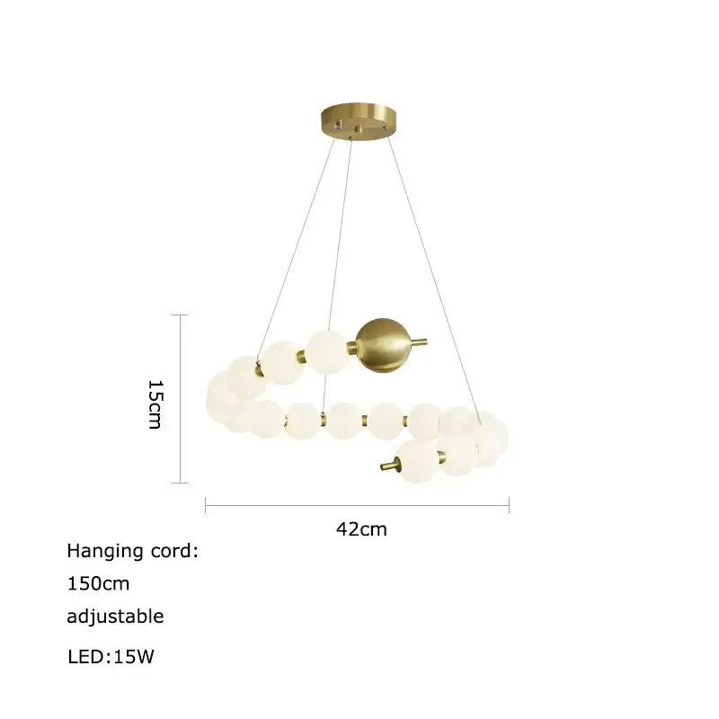 Modern decorbites love gold chrome chandelier dining room pendant light