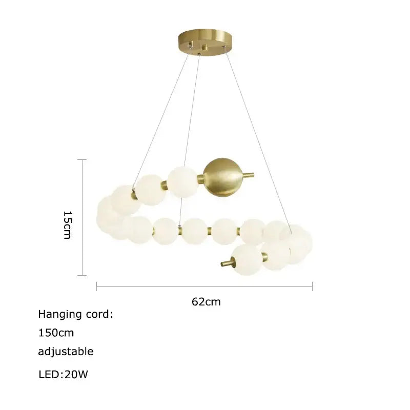 Modern decorbites love gold chrome chandelier dining room pendant light