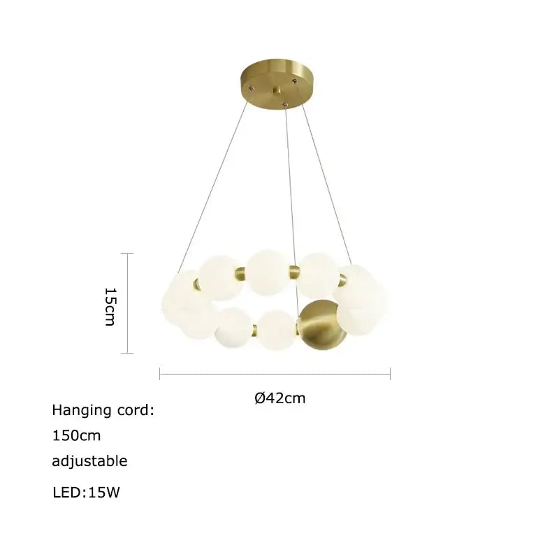 Modern decorbites love gold chrome chandelier dining room pendant light