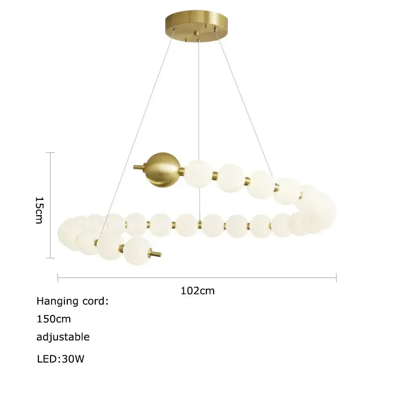 Modern decorbites love gold chrome chandelier dining room pendant light
