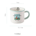 Decorbites lovers cartoon pattern porcelain mug with lid dining room