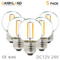 Warm white low voltage 12v led filament g40 bulb outdoor patio light