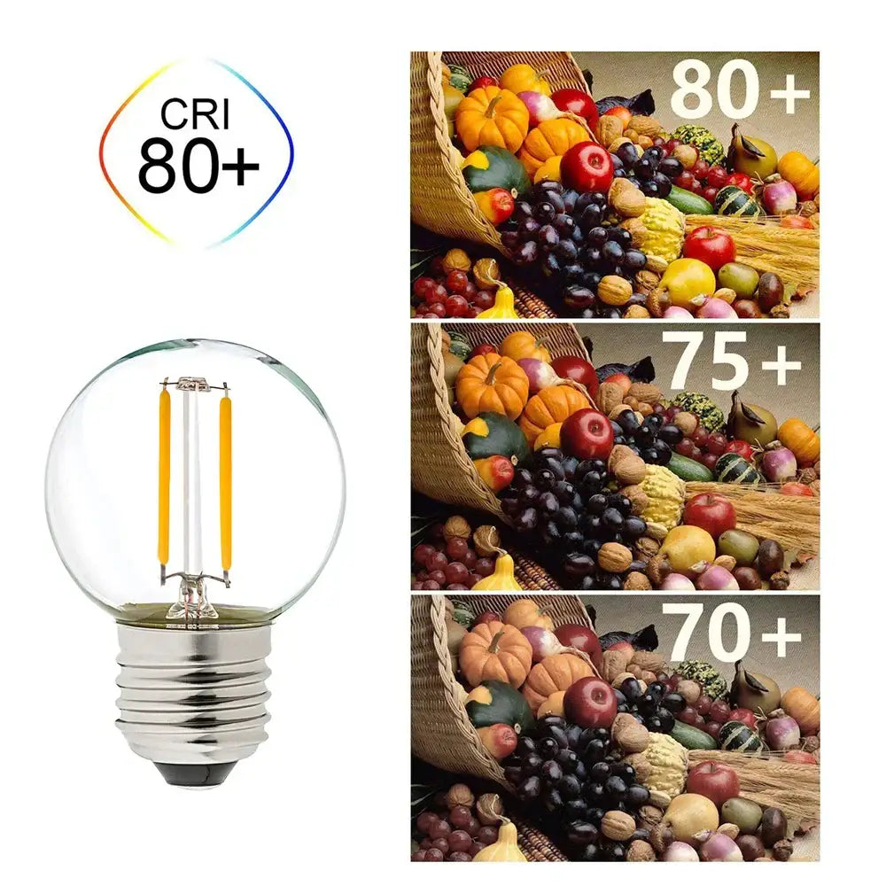 Warm white low voltage 12v led filament g40 bulb outdoor patio light