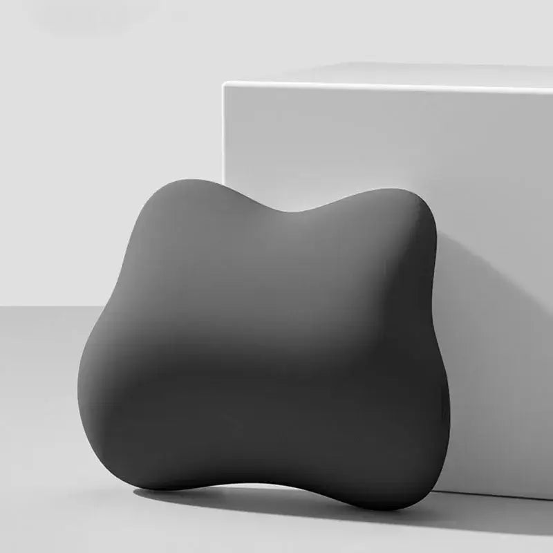 Ergonomic black memory foam lumbar support – office and car cushion