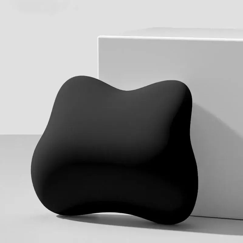 Ergonomic black memory foam lumbar support – office and car cushion