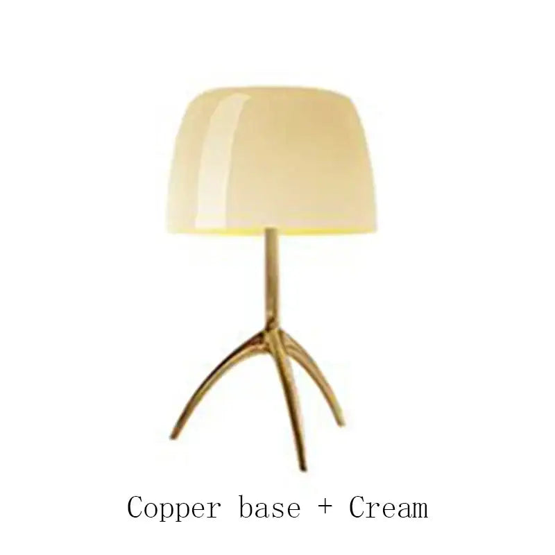 Modern red green & beige tripod table lamp bedroom led light