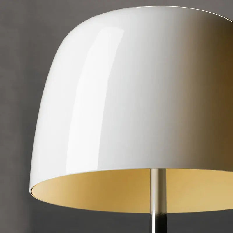 Modern cream glass lumiere table lamp bedroom chrome tripod light