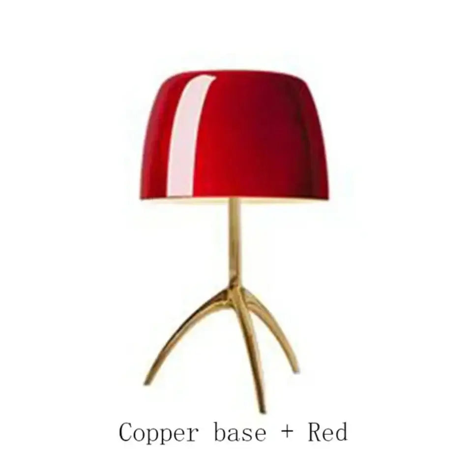 Modern cream glass lumiere table lamp bedroom chrome tripod light