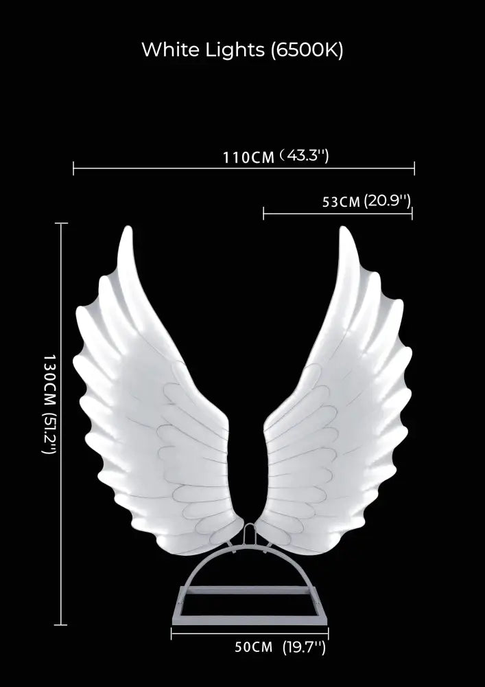 Luminescent angel wings led sculpture bedroom party stage light