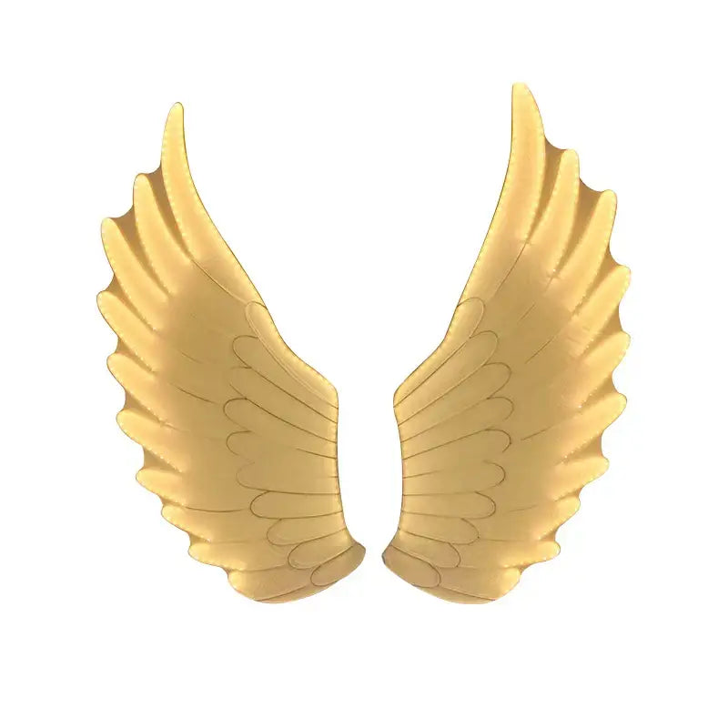Modern luminescent angel wings with crystal chandelier bedroom lamp