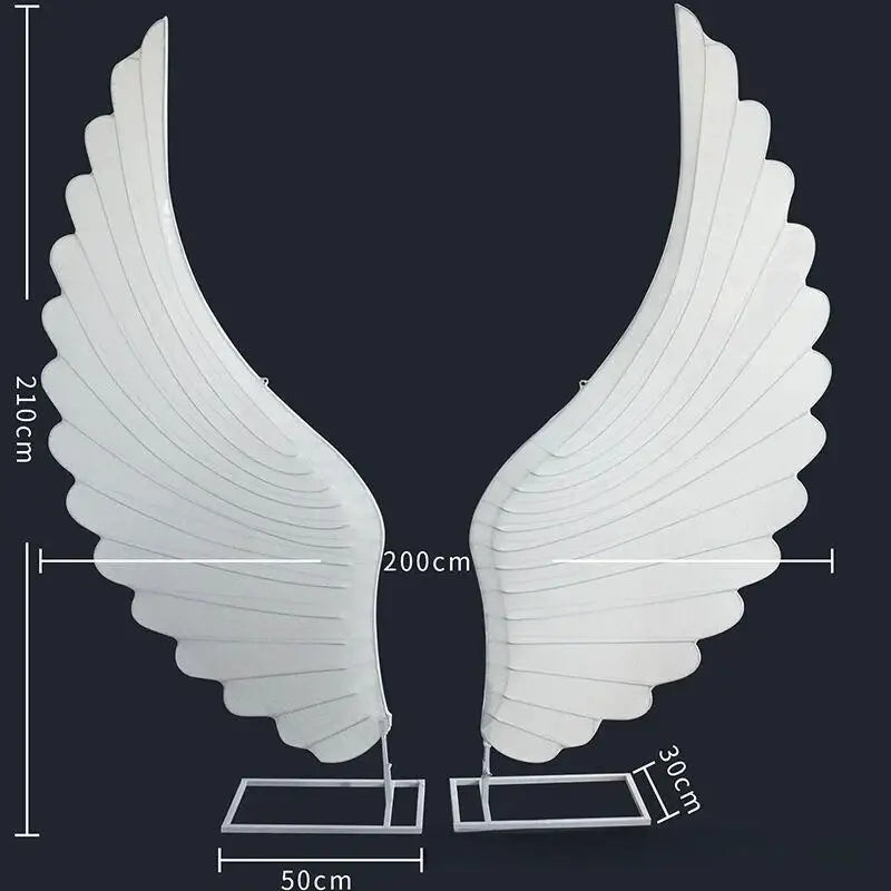 Modern luminescent angel wings with crystal chandelier bedroom lamp