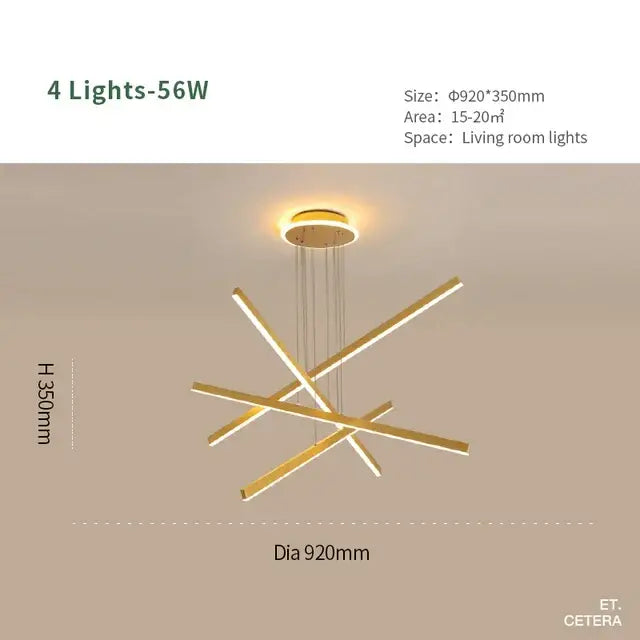 Modern gold decorbites luminous ceiling plate chandelier dining room