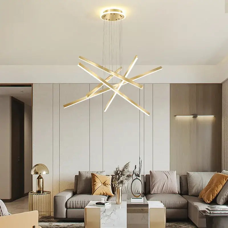 Modern gold decorbites luminous ceiling plate chandelier dining room