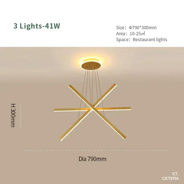 Modern gold decorbites luminous ceiling plate chandelier dining room