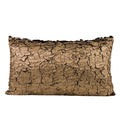 Luxe gold foil brown bark texture cushion cover living room
