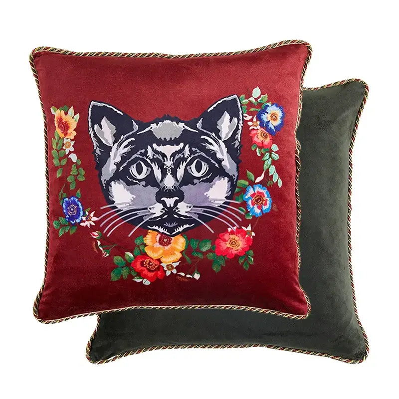 Luxe black & white greyhound decorative pillow cover living room accent