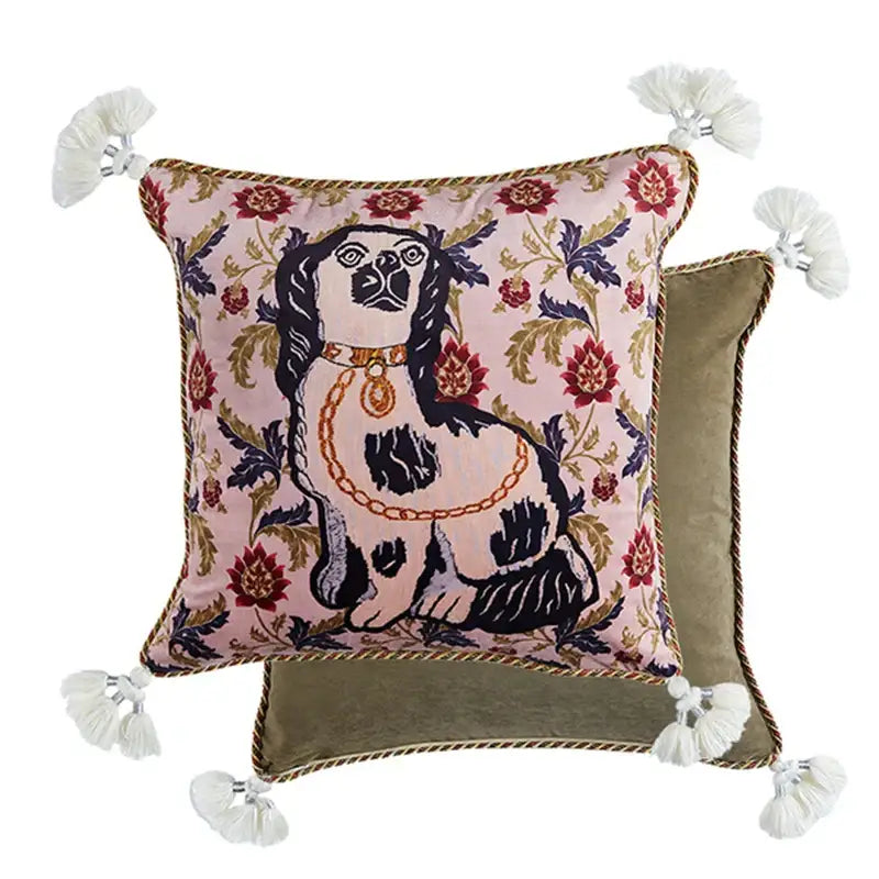 Luxe black & white greyhound decorative pillow cover living room accent
