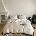Luxe cream & black embroidered bedding set bedroom duvet cover